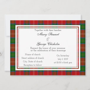 Chisholm Scottish Wedding Invitation Kaart