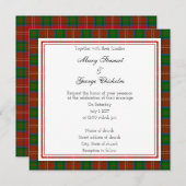 Chisholm Scottish Wedding Square Invitation Kaart (Voorkant / Achterkant)