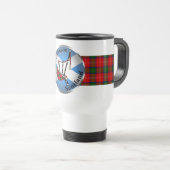 Chisholm Tartan Bagpipes Travel Mug Reisbeker (Voorkant rechts)