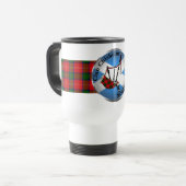 Chisholm Tartan Bagpipes Travel Mug Reisbeker (Voorkant links)