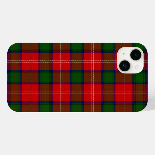 Chisholm tartan red green plaid Case-Mate iPhone case (Achterkant (horizontaal))