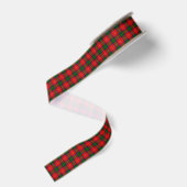 Chisholm tartan red green plaid grosgrain lint (Achterkant)