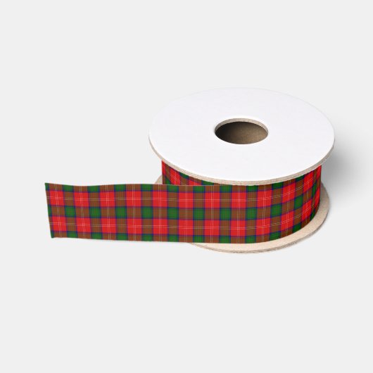 Chisholm tartan red green plaid grosgrain lint (Spoel)