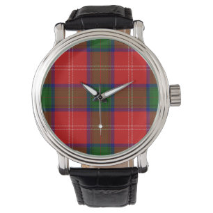 Chisholm tartan red green plaid horloge
