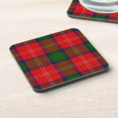 Chisholm tartan red green plaid onderzetter (Linkerzijde)