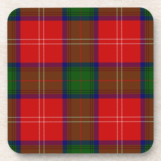 Chisholm tartan red green plaid onderzetter (Voorkant)