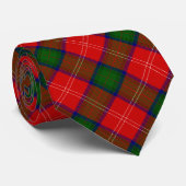 Chisholm tartan red green plaid stropdas (Opgerold)