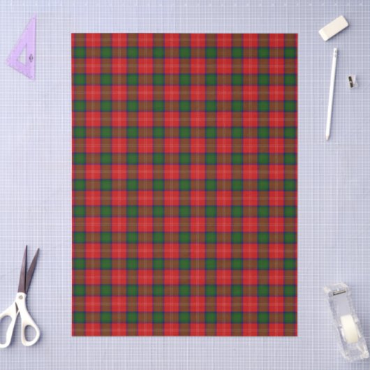 Chisholm tartan red green plaid tissuepapier (Craft)