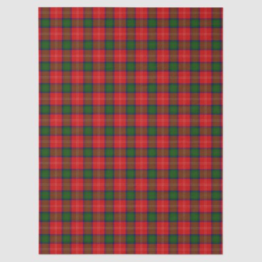 Chisholm tartan red green plaid tissuepapier (Voorkant)