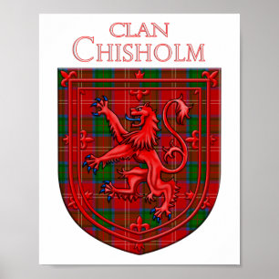 Chisholm Tartan Scottish Play Lion Rampant Poster