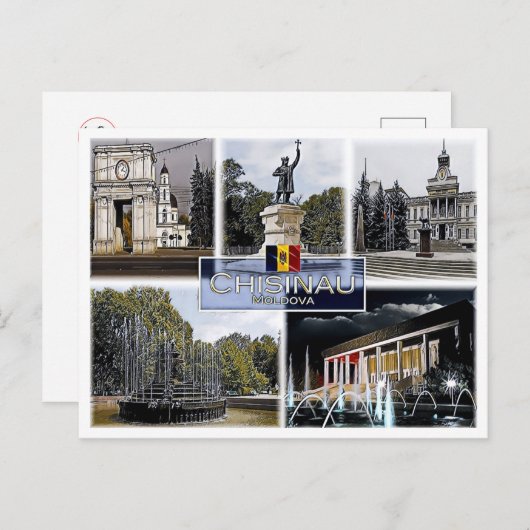 Chisinau - Moldavië - Mozaïek - Briefkaart (Voorkant / Achterkant)