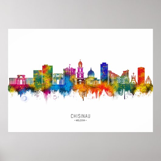 Chișinău Moldova Skyline Poster (Voorkant)