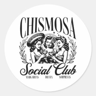 Chismosa Social Club Ronde Sticker