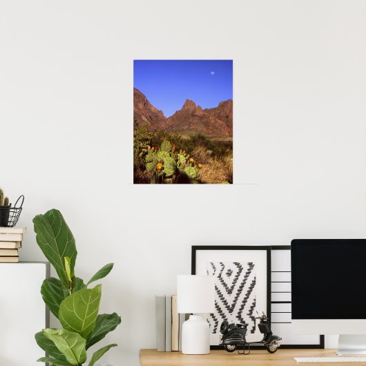 Chisos Moonrise Poster (Thuiskantoor)