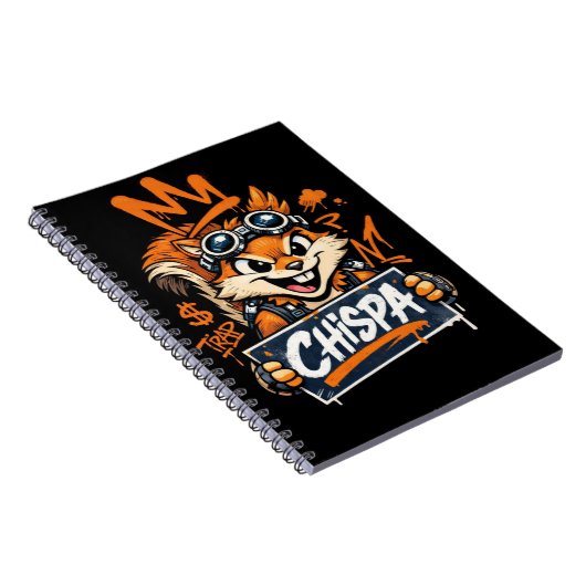 Chispa Graffiti Squirrel Spiral Notebook Notitieboek (Rechterzijde)