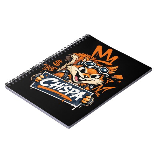 Chispa Graffiti Squirrel Spiral Notebook Notitieboek (Linkerzijde)