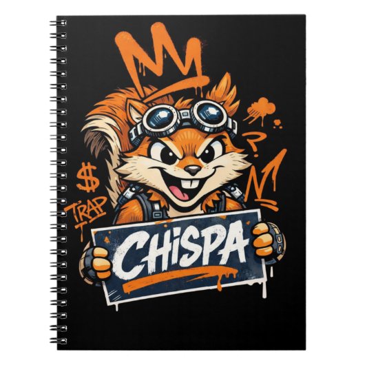 Chispa Graffiti Squirrel Spiral Notebook Notitieboek (Voorkant)