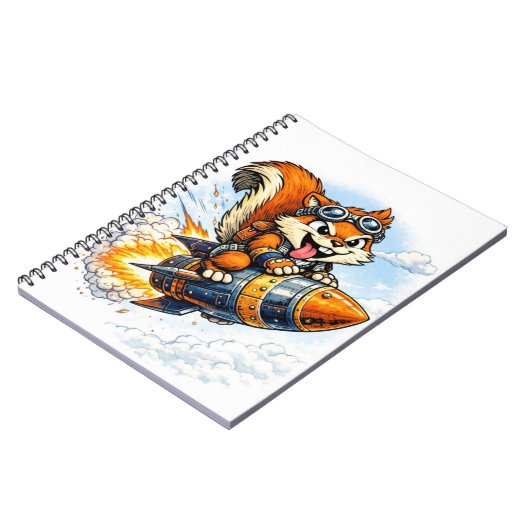 Chispa the Rocket Squirrel Spiral Notebook Notitieboek (Linkerzijde)