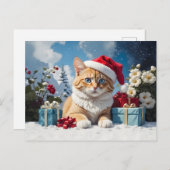 Chistmas cat briefkaart (Voorkant / Achterkant)