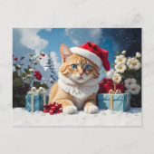 Chistmas cat briefkaart (Voorkant)