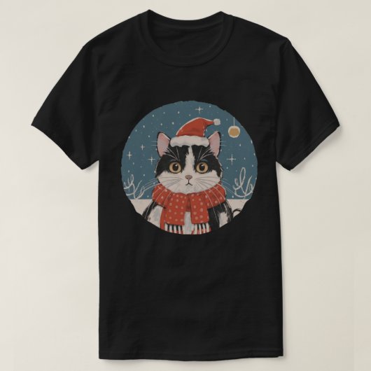 Chistmas cat t-shirt (Design voorkant)