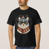 Chistmas cat t-shirt (Voorkant)