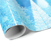 Chistmas Holiday - Blauwe Kerstman en Sleigh Cadeaupapier (Rol Hoek)