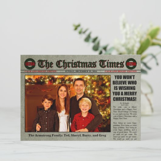 Chistmas Newspaper (Staand voorkant)