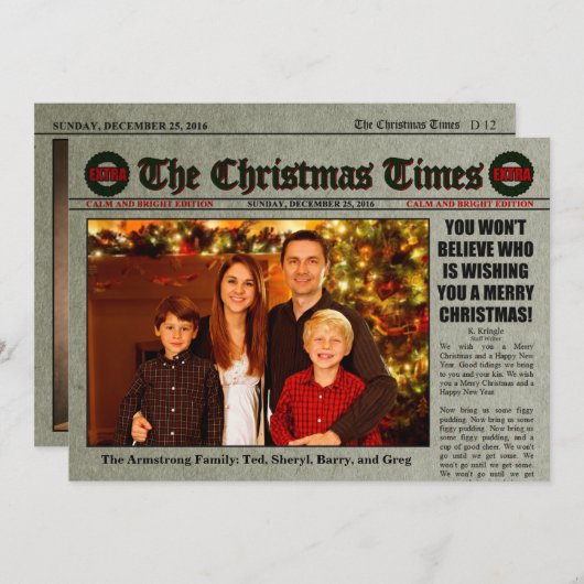 Chistmas Newspaper (Voorkant / Achterkant)