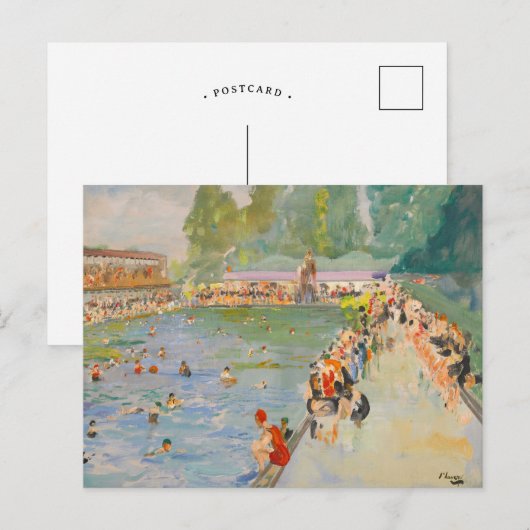 Chiswick Baths | Sir John Lavery Briefkaart (Voorkant / Achterkant)