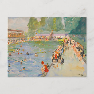 Chiswick Baths   Sir John Lavery Briefkaart