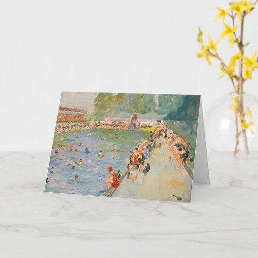 Chiswick Baths | Sir John Lavery Kaart (Gele Bloem)