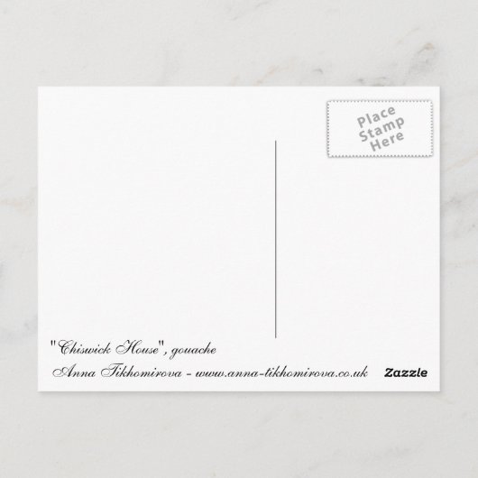 Chiswick House Briefkaart (Achterkant)