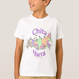 Chita Rusland-kaart T-shirt