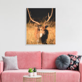 Chital Natural Habitat | Nationaal park Bandhavgar Canvas Afdruk (Insitu (Woonkamer))