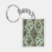 Chitinous Elegy – Gothic Insect behang ontwerp Sleutelhanger (Voorkant Links)