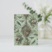 Chitinous Elegy – Gothic Insect Feestdagenkaart (Staand voorkant)