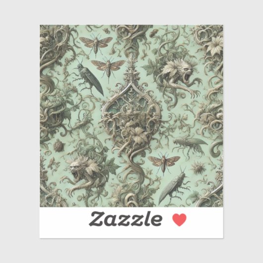 Chitinous Elegy – Gothic Insect  Sticker (Vel)