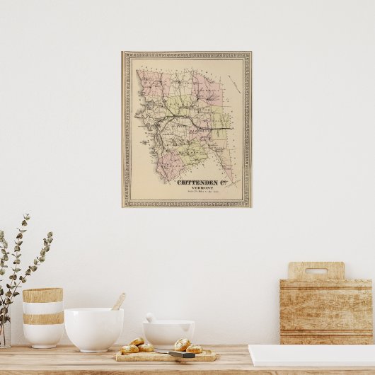 Chittenden County in Vermont Poster (Keuken)