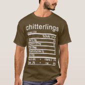 chitterlings Nutrition Facts Thanksgiving T-shirt (Voorkant)