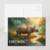 Chitwan National Park Nepal Briefkaart (Voorkant / Achterkant)