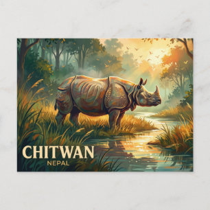 Chitwan National Park Nepal Briefkaart