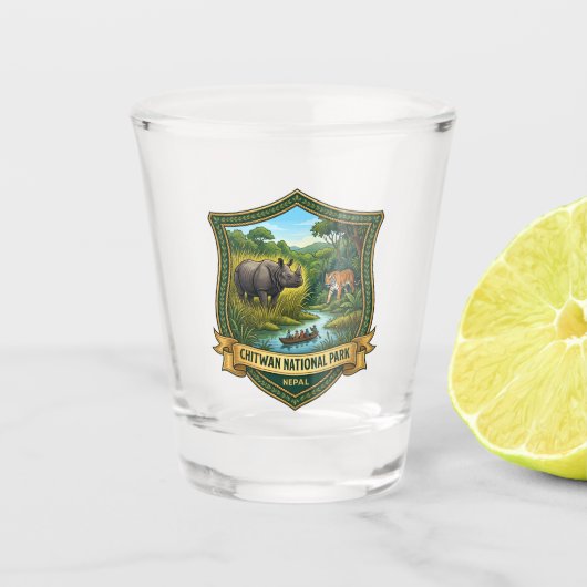 Chitwan National Park Nepal Shot Glas (Voorkant)