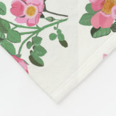 Chitzy Pink Wild Roos Fleece Deken (Hoek)