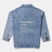 Chiu Chow Taalvertaler Vertaling Taalkundige Denim Jacket (Achterkant)