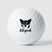 Chiuahu Aangepaste Naam Handtekening Golfballen (Voorkant)