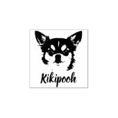 Chiuahu Print Aangepaste Naam Handtekening Hout Rubberstempel (Afrduk)