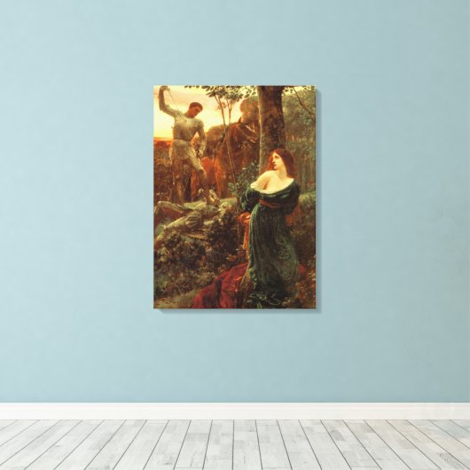 Chivalerie (door Frank Dicksee) Canvas Afdruk (Insitu (Houten vloer))