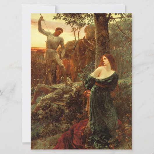 Chivalerie (door Frank Dicksee) Kaart (Voorkant)