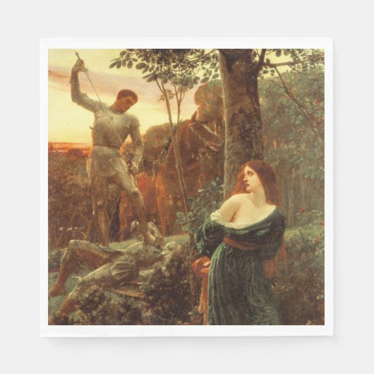 Chivalerie (door Frank Dicksee) Servet (Voorkant)